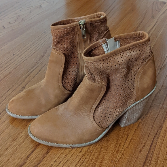 Anthropologie Perforated Heeled Booties - Picture 6 of 12